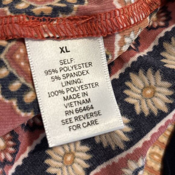 Dressbarn Dress Women A-Line Sundress Cottagecore Bohemian XL Deep V-Neck Sheath - Picture 7 of 10